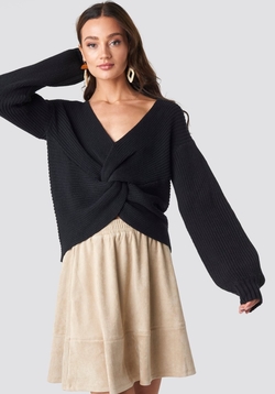 Sarah Knit Genser Sort  - Rut and Circle