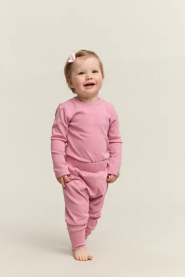 Gullkorn Villvette Baby Bukse Dus rosa - Gullkorn Design