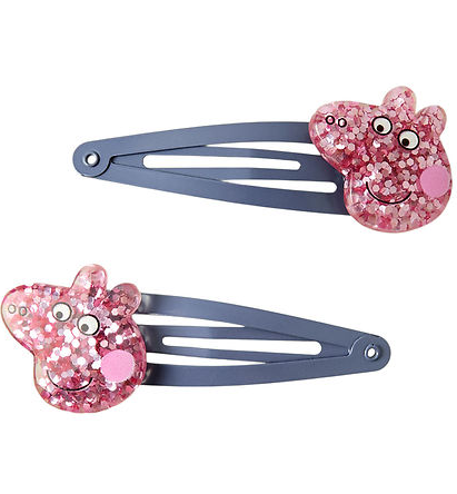 Name It Amari Peppa 2pk Hairclips Bleached Denim - Name It