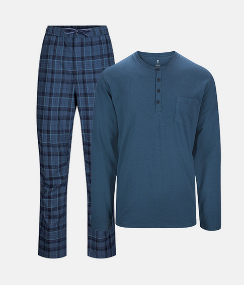 Tufte M Owl Pyjamas Set Dress Blues/Sky Captain - Tufte