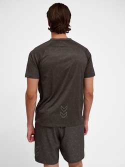 Hummel Court AOP Light Weight T-Shirt Turkish Coffee - Hummel