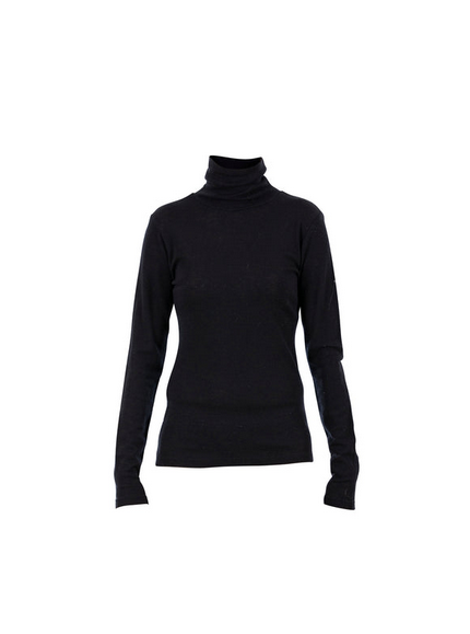 Blue Regina Light Turtleneck Merino Knit Black - Blue Sportswear