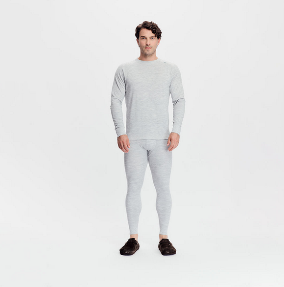 Tufte Men's Bambull Long Johns High-Rise Melange - Tufte