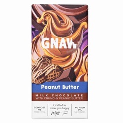 Crunchy Peanut Butter Milk Chocolate Bar 80g  - Gnaw