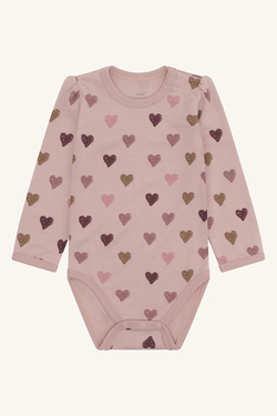 Hust & Claire Baloo Hearts Puff body ull/viskose fra bambus 3735 Adobe Rose - Hust & Claire