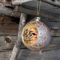 Julekuler fra UND Sesonal Soft rosa glasskule m. glitter (15413) - UND Seasonal 