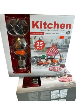 Kjøkkensett i stål - 25 deler Kjøkkensett i stål - Salg