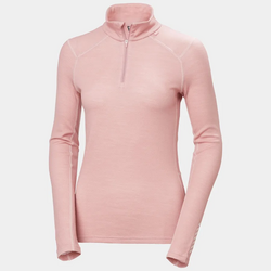 hh LIFA® Merino Midweight Half-Zip Base Layer Dame Pink salt - Helly Hansen