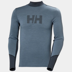 hh LIFA® Merino Midweight Logo Herre Washed Navy - Helly Hansen