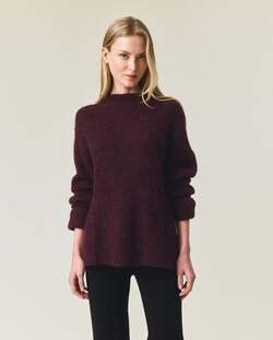 Alpakablanding mock neck genser  - Lexington