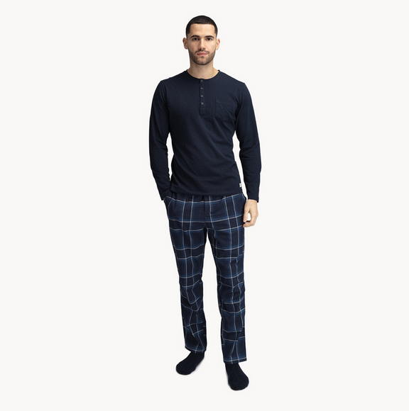 Tufte M Owl Pyjamas Set Dark Denim - Tufte