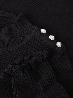 Name It Riatter Ls Knit Black - Name It