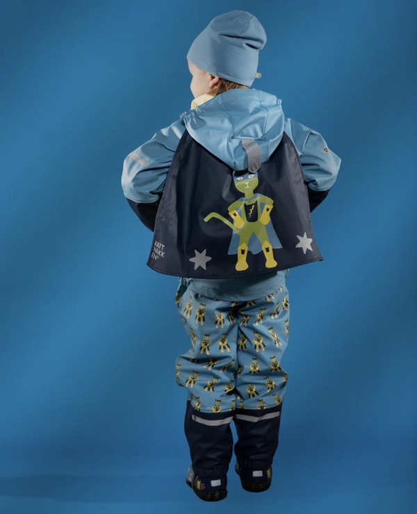 Kattnakken Plask Regnsett Superhelt Superblå - Kattnakken