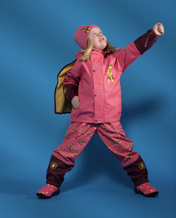 Kattnakken Plask Regnsett Superhelt Superrosa - Kattnakken