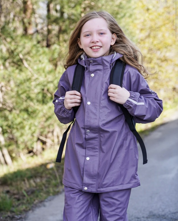 Kattnakken regnsett junior Blåbærmelk