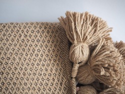 Pom pom teppe Beige og svart - Laith & Leila