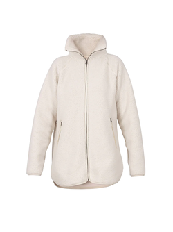 Blue Aria Teddyfleece Jacket Offwhite - Blue Sportswear