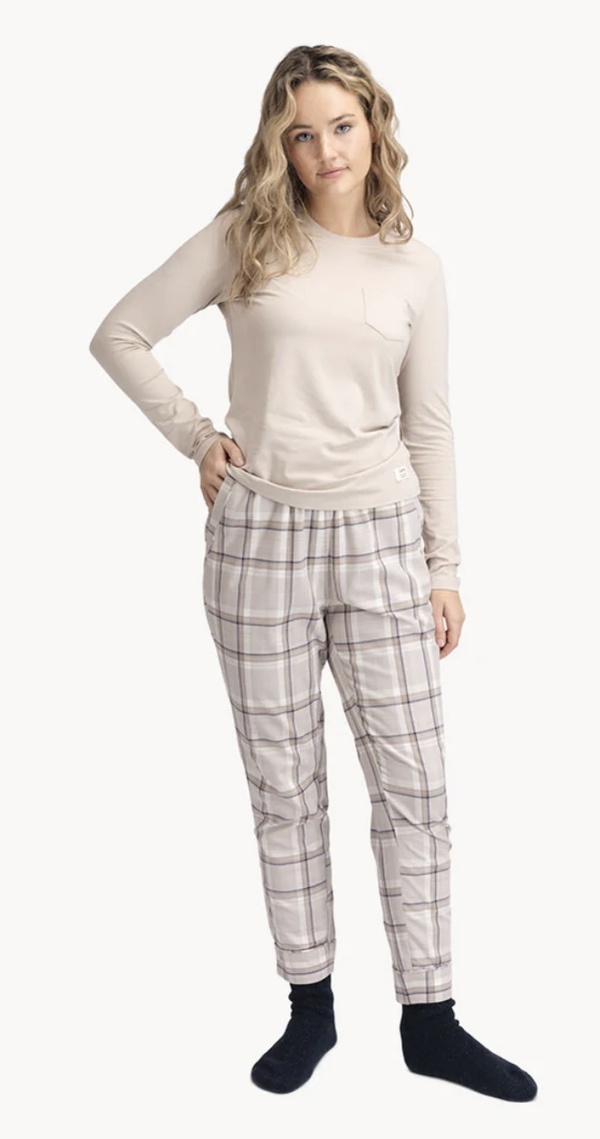 Tufte W Owl Pyjamas Set Chateau Gray - Tufte