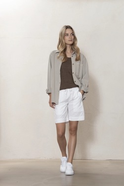 Blue AneBell Linen Blouse bark - Blue Sportswear