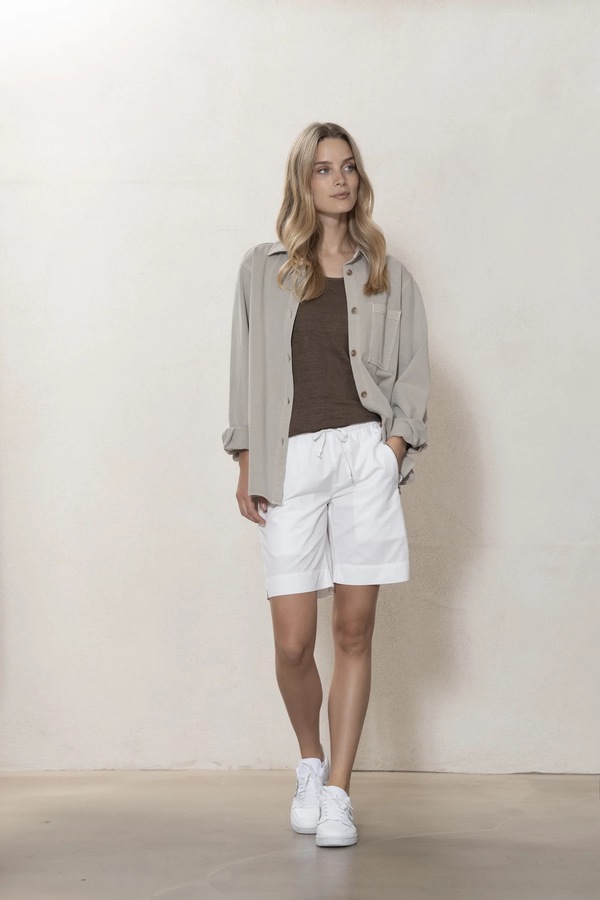 Blue AneBell Linen Blouse bark - Blue Sportswear
