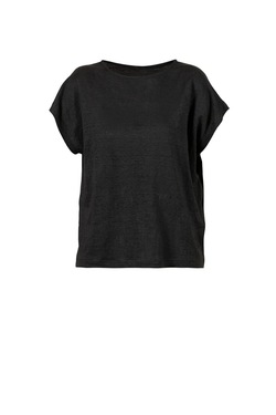 Blue AneBell Linen Blouse Black - Blue Sportswear