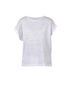 Blue AneBell Linen Blouse White - Blue Sportswear