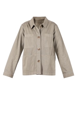 Blue Dolly Twill Jacket Khaki - Blue Sportswear