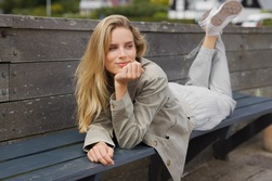 Blue Dolly Twill Jacket Khaki - Blue Sportswear