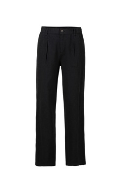 Blue Deleste Cotton/Linen Trousers Black - Blue Sportswear