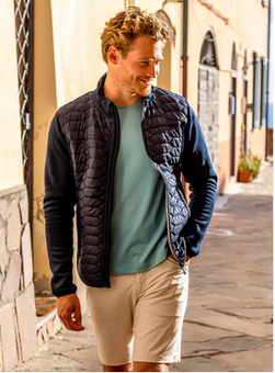 Pelle P Levo Quilted Zip DK Navy Blue - Pelle P