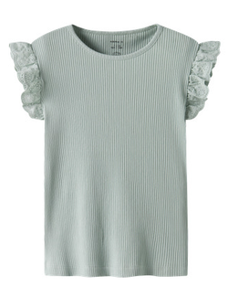 Name It Halina SS Top aqua gray - Name It