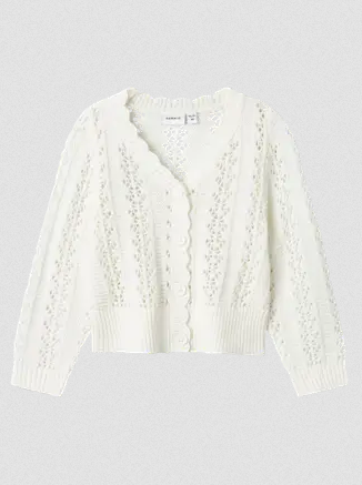 Name It Tana Knit Card BRIGHT WHITE - Name It