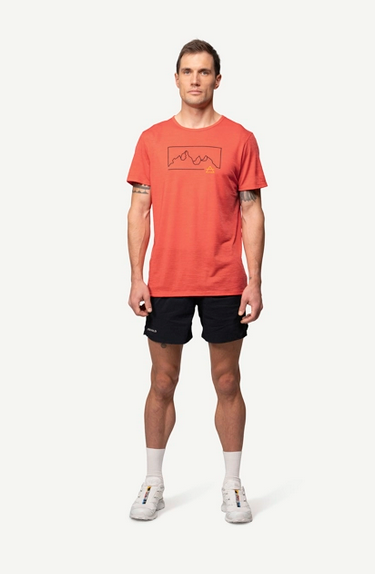 Devold Active Outline Tee Man Cayenne - Devold