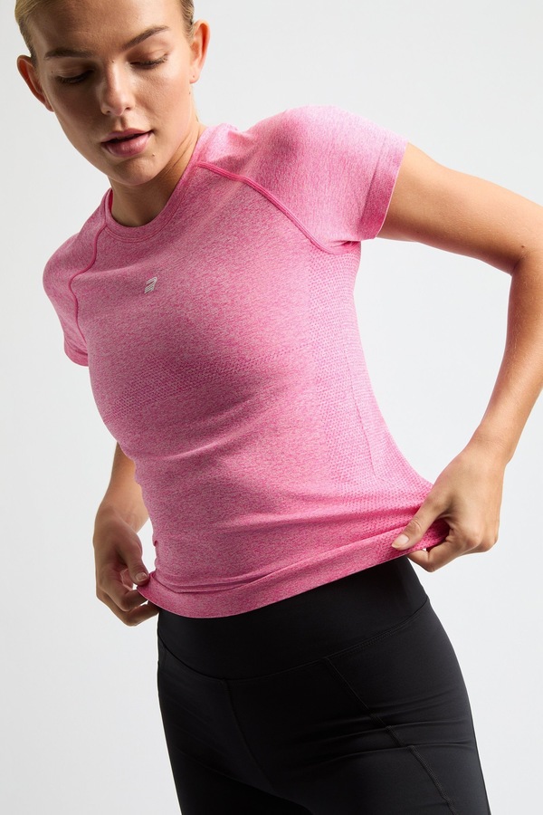 Røhnisch Seamless Flex Tee Carmine Rose - Røhnisch