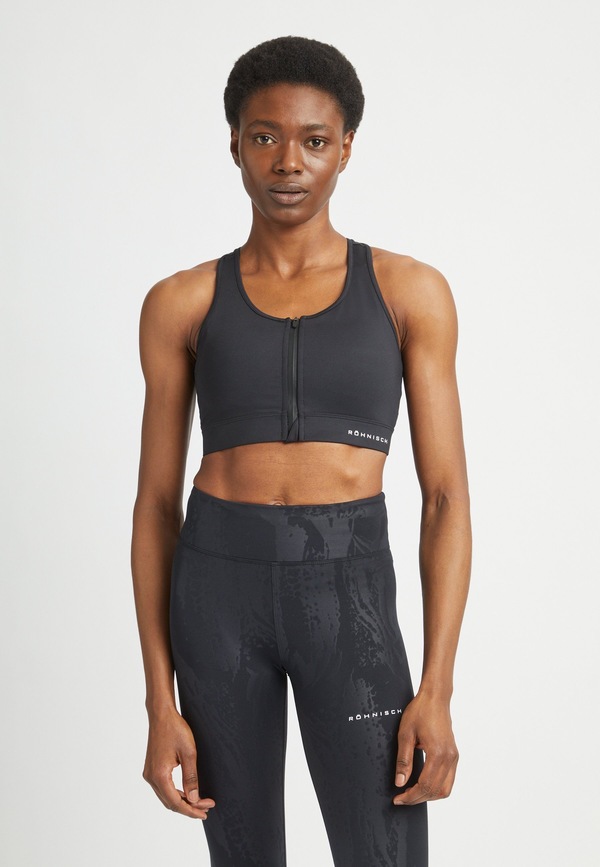 Røhnisch Essential Zip Sportsbra Black - Røhnisch