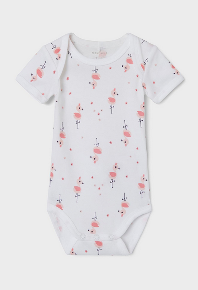 Name It SS Body 2Pk Flamingo/Bright White - Name It