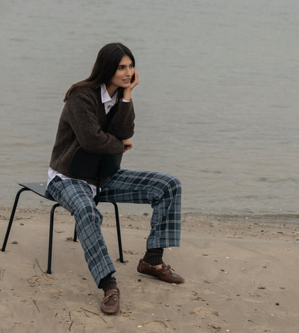 Blue Frankie Knit Cardigan Chocolate - Blue Sportswear