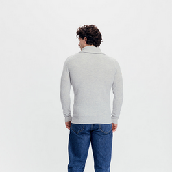 Tufte Robin Stitch Half Zip M High-Rise Melange - Tufte