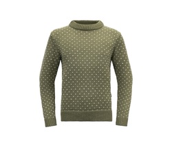 Devold Sørisen Wool Sweater Lichen/Off White - Devold
