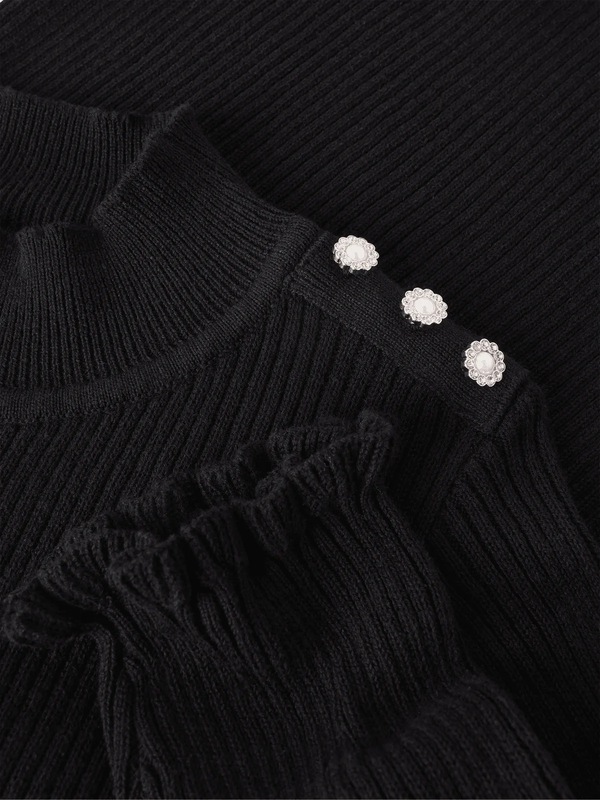 Name It Riatter Ls Knit Black - Name It